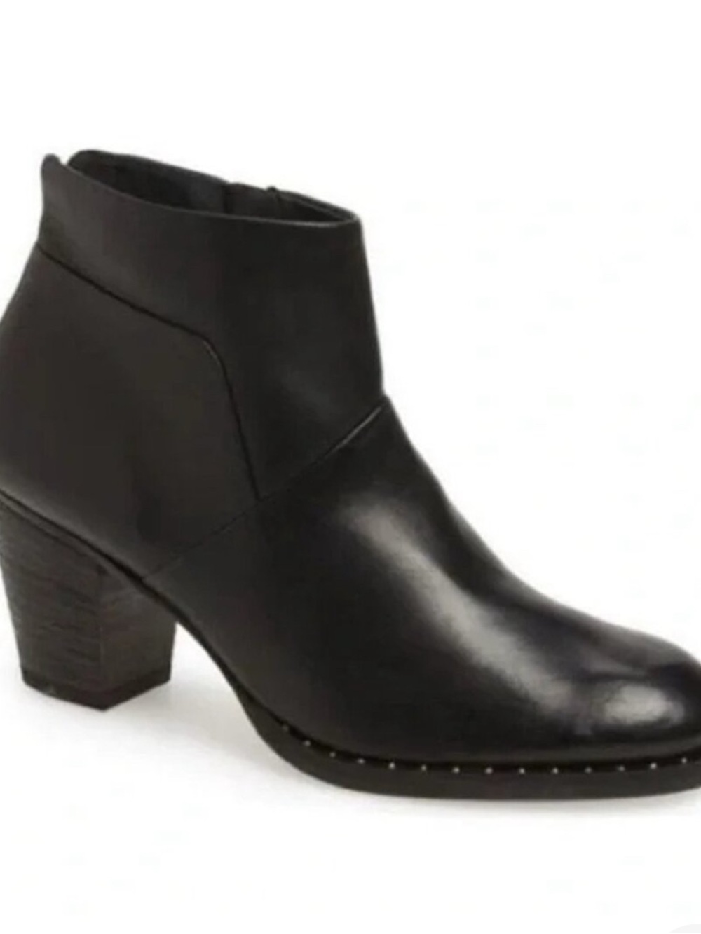 Paul Green Stella AnkleBoots Micro Studs Black Leather US Size 6.5 UK Size 4